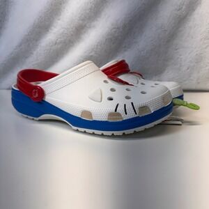 Crocs Classic Clog Hello Kitty 50th Anniversary White Red Blue Mens 10 Womens 12